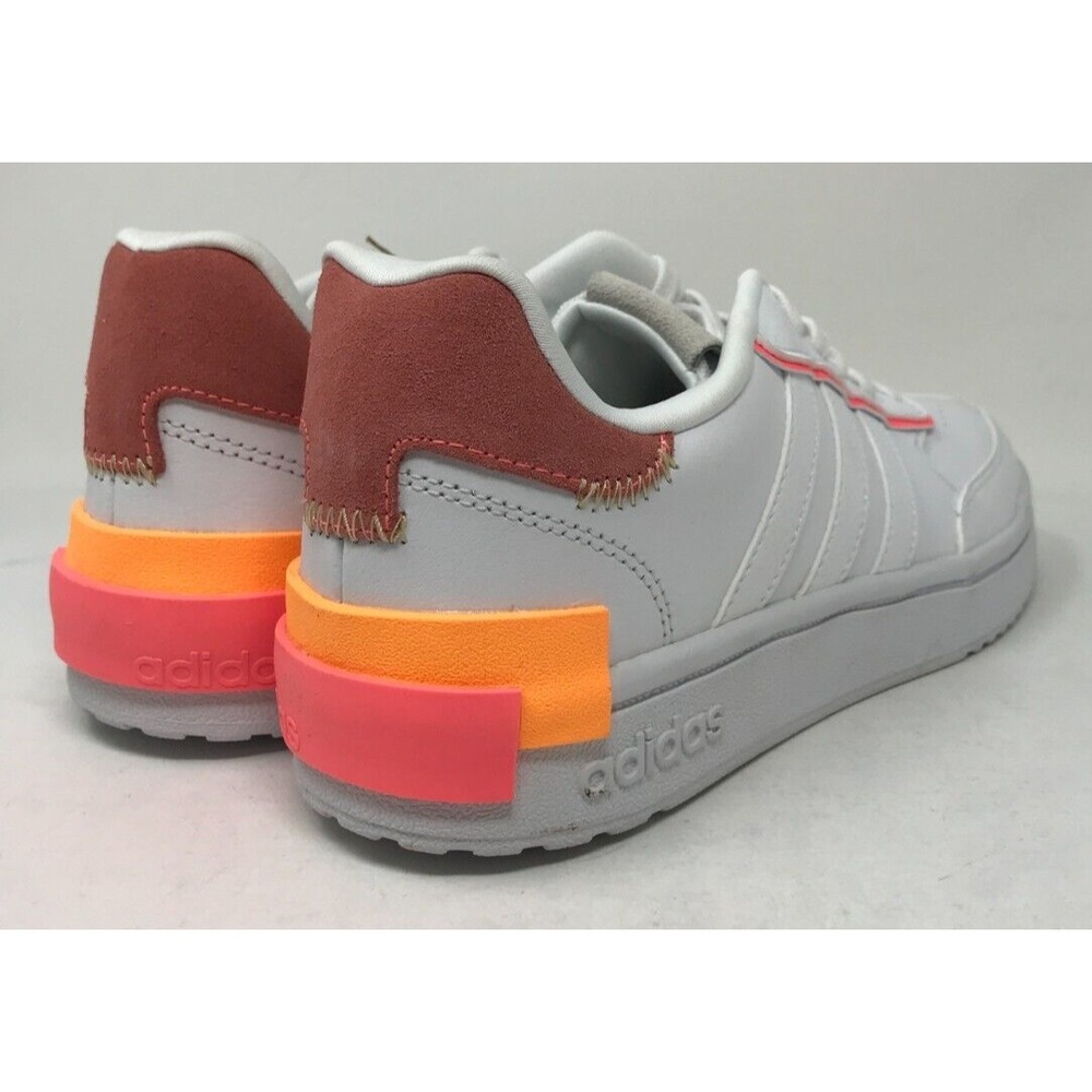 Adidas Postmove SE White/Acid Red Leather Sneakers Women's Sz 7.5 EUC w/Tags - Picture 3 of 9